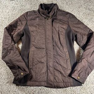 Tommy Hilfiger Women’s Sz S Brown Quilted Full Zip Jacket